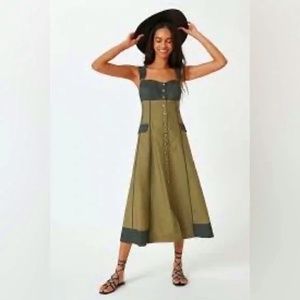 Colorblocked Utility Midi Dress by Anthropologie - NWT - Size 2